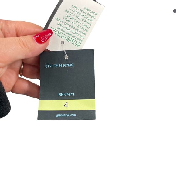 Black Shift Dress Sz 4 Mesh Embroidered Floral Ruffled Sleeves Whimsigoth Fairy - Picture 8 of 11